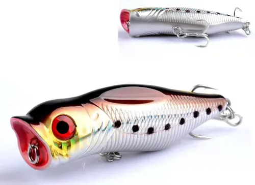 Miniatura 4 de 3 señuelos y cebos realistas para pesca de agua superior, cebos para pesca y cebos duros para trucha, lubina, salmón en agua salada y agua dulce