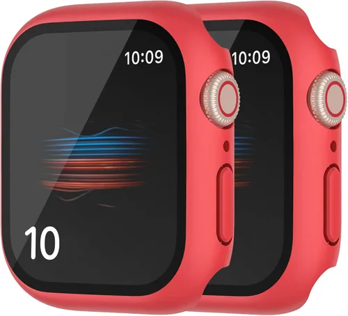 Miniatura 18 de Paquete de 2 fundas rígidas de 1.496 pulgadas para Apple Watch Series 3, 2, 1, 1.496 pulgadas, protector de pantalla de vidrio templado, cobertura