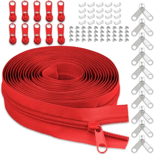 Miniatura 11 de Cinta de cremallera de nailon #5 para costura: YZSFIRM 10 yardas blancas por The Yard Cremalleras de bobina de nailon para manualidades de costura
