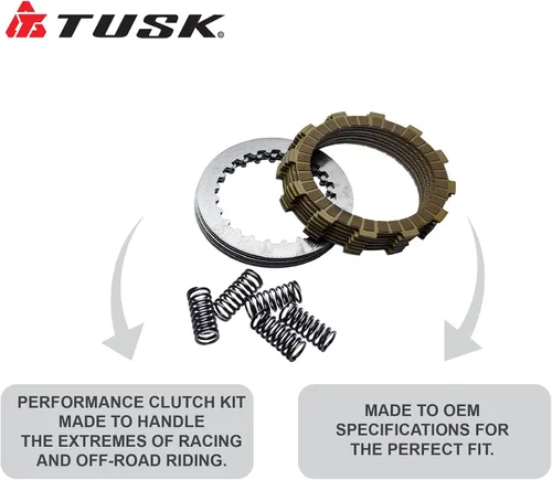 Miniatura 3 de Tusk El kit de embrague incluye placas de fricción y placas de acero con resortes resistentes compatibles con Yamaha Raptor 660 2001-2005/XT600