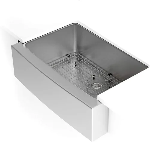 Miniatura 5 de Kraus Standart Pro - Fregadero de cocina de 30 pulgadas con delantal de estilo granja, calibre 16, de un solo tazón, de acero inoxidable, KHF200-30