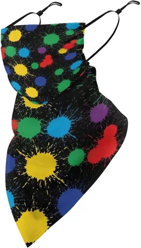 Miniatura 29 de Bufanda de protección solar UV, bufanda triangular reutilizable con lazo para las orejas