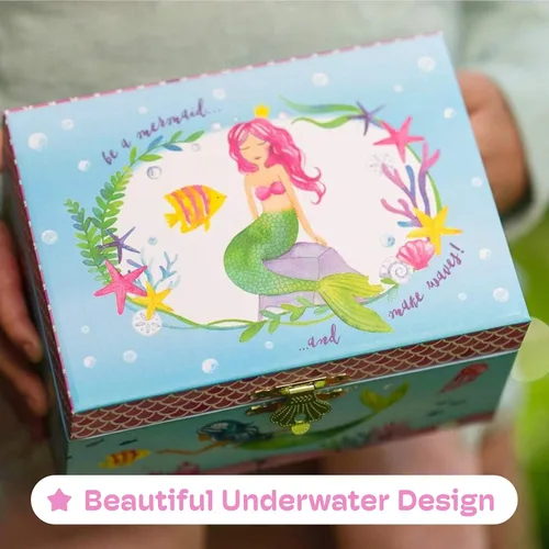 Miniatura 12 de Jewelkeeper Joyero para niñas – Muñeca bailarina negra y caja de música – Swan Lake Tune – Organizador de joyas – 6 x 5 x 4 pulgadas