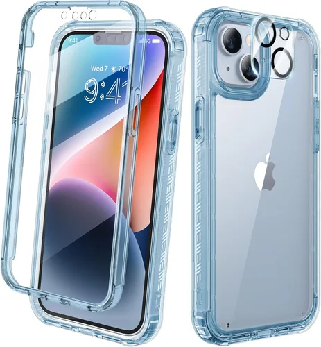 Miniatura 151 de Diaclara - Funda compatible con iPhone 11, carcasa resistente de cuerpo completo con protector de pantalla integrado sensible al tacto y Transparente
