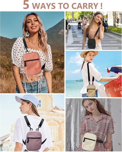 Miniatura 6 de Bandoleras cruzadas para mujer, a la moda, convertibles, multiposición, riñonera para mujer