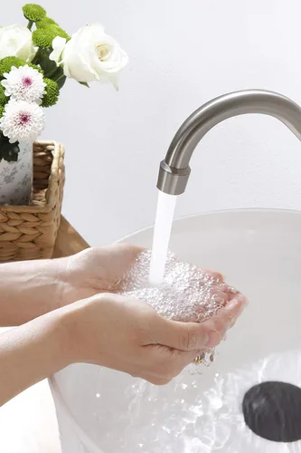 Miniatura 4 de SITGES Grifo de pared, grifo de pared de lavabo de baño de dos manijas con válvula áspera incluida, níquel cepillado
