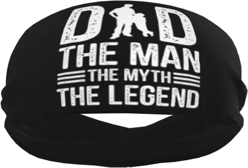 Miniatura 4 de Dad The Man The Myth The Legend Headband for Men Women Sports Sweatband for Fitness Exercise Moisture Wicking Running Yoga Hairbands