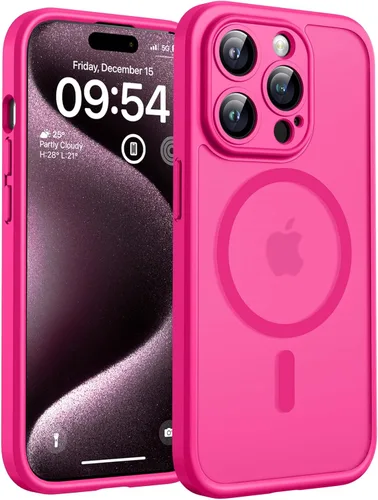 Miniatura 70 de TOCOL Funda magnética 3 en 1 para iPhone 14 Pro, mejorada [protección completa de cámara] con 2 protectores de pantalla, funda de grado militar Azul