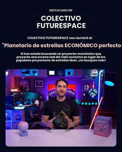 Miniatura 8 de POCOCO Proyector de Estrellas Galaxy para dormitorio con discos de película óptica reemplazables, proyector de luz nocturna de planetario