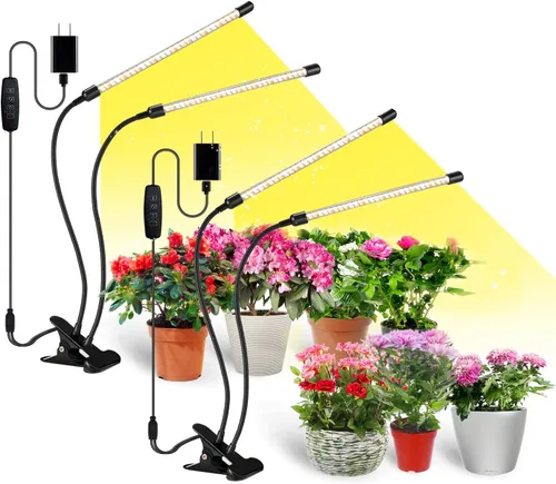 Miniatura 8 de bseah Luces de cultivo para plantas de interior, lámpara de cultivo de plantas de espectro completo, 10 niveles regulables, encendido y apagado