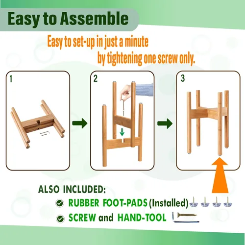 Miniatura 5 de ZPirates Soporte para Plantas de Interior - Ajustable Lateralmente para Adaptarse a Macetas de 8, 10 o 12 Pulgadas de Ancho para Plantas