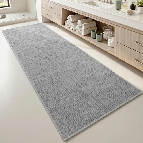 Miniatura 19 de AMOAMI Alfombra de Baño Antideslizante Súper Absorbente de Secado Rápido Alfombras de Baño para Piso de Baño Respaldo de Goma Lavable Alfombras