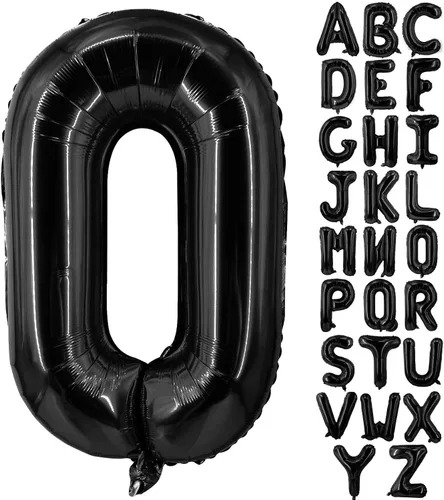 Miniatura 23 de Lovoir Globos grandes de 40 pulgadas con letras B negras de gran tamaño, globo de helio de aluminio de Mylar para decoración de fiesta de Letra B