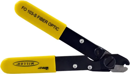 Miller Pelacables de fibra óptica de un solo orificio de la serie FO 103-S para técnicos y electricistas, herramienta de cable segura con apertura