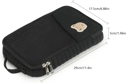 Miniatura 3 de Bolsas organizadoras para pañales para bebé, paquete de 2 bolsas impermeables para pañales para colgar pañales, bolsa de malla de oso de conejo