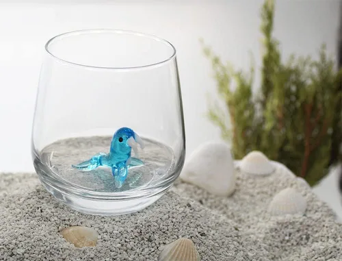 Miniatura 3 de Vaso de Vidrio 3D para Beber con Linda Figurita de Animal Adentro, Figura de Foca de Vidrio Soplado a Mano Dentro de la Taza, Vaso sin Pie