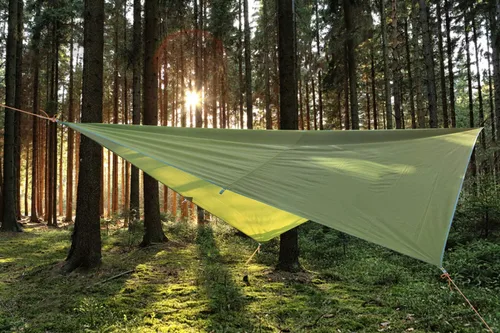 Miniatura 8 de Casa de campaña impermeable, lona para refugio y parasol Verde