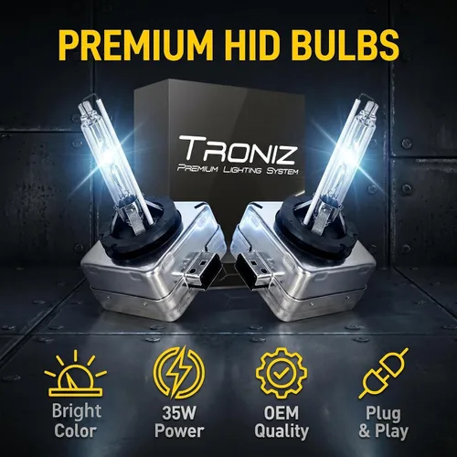 Miniatura 4 de Bombillas HID D1S D1R de 35 W súper brillantes de fábrica de xenón para faros delanteros 66140, reemplazo directo Plug-N-Play, 10000 K, azul 10000K