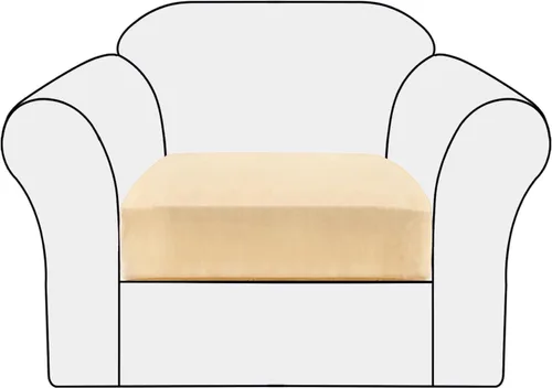 Miniatura 31 de Fundas elásticas de cojín para sofá, fundas de cojín de terciopelo suave, fundas de cojín para la espalda, protector de muebles con parte inferior