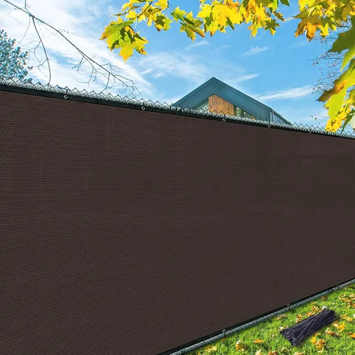 Miniatura 9 de iCover 3x10 pies de valla de pantalla de privacidad para balcón, cubierta de valla de barandilla resistente a los rayos UV para porche, terraza, Gris