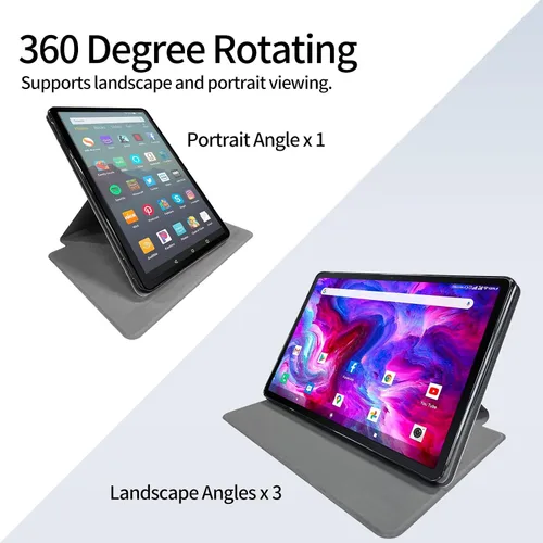 Miniatura 6 de Funda para Samsung Galaxy Tab A8 de 10.5 pulgadas 2022-360 grados giratoria multiángulo de visión protectora con apagado y encendido automático