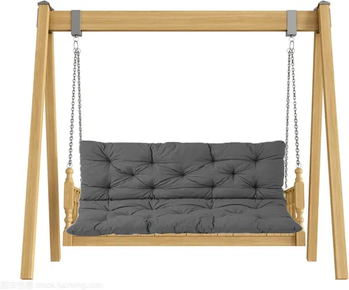 Miniatura 11 de Cojines de banco para interiores y exteriores, cojines de asiento de columpio de jardín de 2 o 3 asientos con respaldo, cojines de repuesto