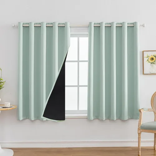 Miniatura 51 de Anytime Juego de 2 paneles de cortinas 100% opacas, con aislamiento térmico para dormitorio, paneles de sombreado completo