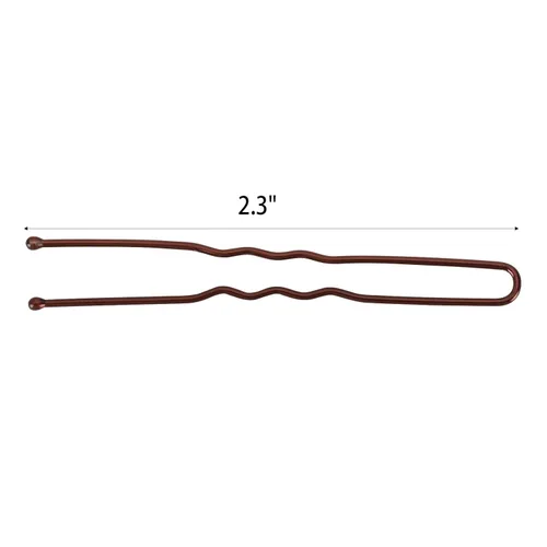 Miniatura 2 de Tbestmax 300 alfileres de moño en forma de U, para sujetar el pelo de ballet, red de pelo para mujer, 2.3 pulgadas, marrón 6CM Marrón - 300 Pcs