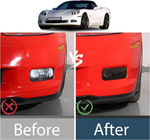 Miniatura 2 de Lcojicep Cubierta Protectora de Luz Antiniebla Delantera Compatible con Chevrolet Corvette C6 2005-2013, Protector de Parrilla de Luz Antiniebla