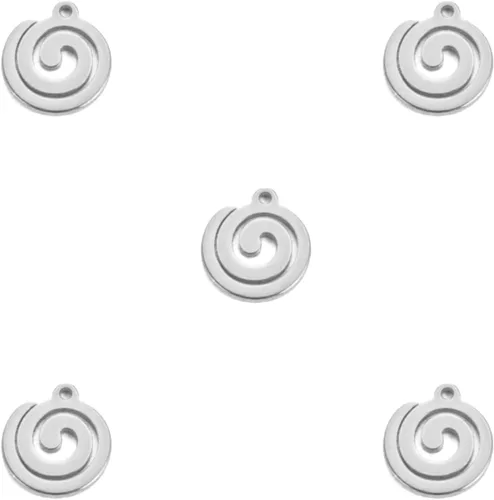Miniatura 14 de kkjoy 5 dijes de acero inoxidable para hacer joyas y manualidades, varios colgantes pequeños, suministros de manualidades, accesorios para pulseras