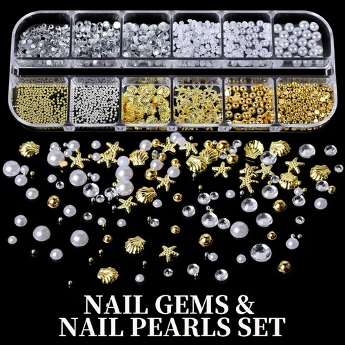 Miniatura 2 de Teenitor Polvo de uñas cromado, polvo Crome para uñas de gel con gemas de uñas, polvo de cromo para uñas de perlas para uñas, polvo iridiscente