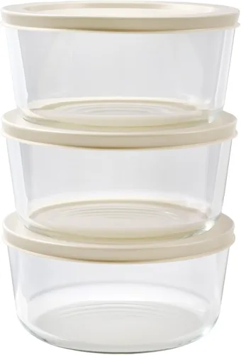 Miniatura 40 de Juego de 8 recipientes de vidrio para almacenamiento de alimentos (4 recipientes + 4 tapas sin BPA), 6.5 tazas, a prueba de fugas, aptos