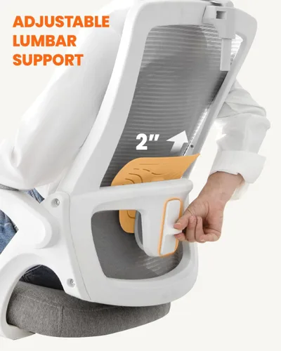 Miniatura 3 de NEO CHAIR Silla de oficina con respaldo alto, silla de malla, cómodo asiento de computadora para juegos con reposacabezas ergonómico ajustable, 2.