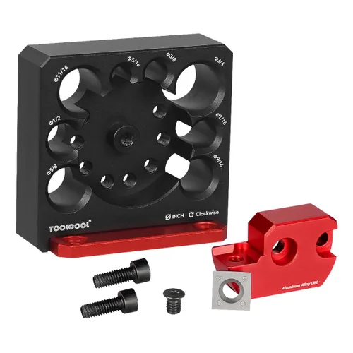 Miniatura 3 de Toolcool Taladro eléctrico Insertos de carburo Dowel Maker Placa cortadora de clavijas de alta velocidad (Imperial 8 agujeros)