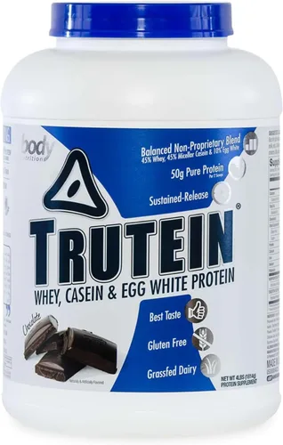 Miniatura 37 de Body Nutrition Trutein Polvo de Proteína Alto: 45% Suero, 45% Caseína, 10% Clara de Huevo, Sin Gluten, Bajo en Sodio, Polvo de Proteína de Suero