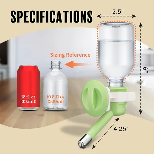 Miniatura 5 de Choco Nose Botella patentada sin goteo para perros/alimentador para perros/gatos y otros animales de tamaño pequeño-mediano - para jaulas, jaulas