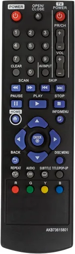 AKB73615801 - Control remoto de repuesto para LG Blu-Ray DVD Player BP125 BD220 BD630 BP125N BP135W-N BP200 BP220 BP320N BP120N BP120N BP320N BP320N