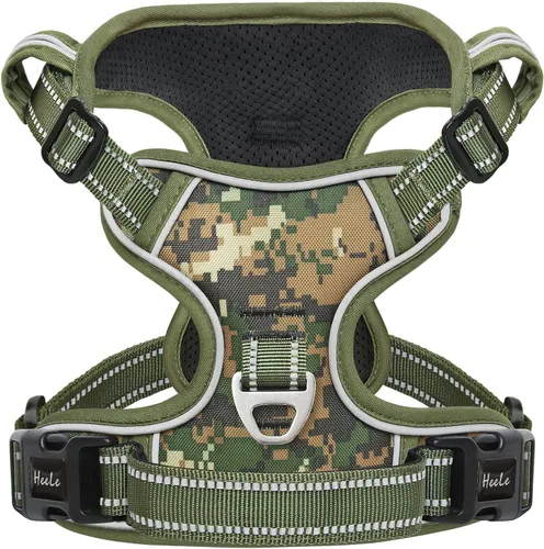 Miniatura 35 de Arnés para perro HEELE para perros grandes sin tirones Chaleco arnés para perro grande con mango acolchado suave reflectante para entrenamiento al