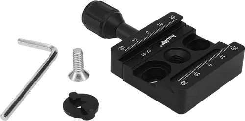 Miniatura 12 de Haoge Convertidor de adaptador Boss hembra a macho con abrazadera de liberación rápida compatible con Arca Swiss de 2.283 in para trípode Manfrotto