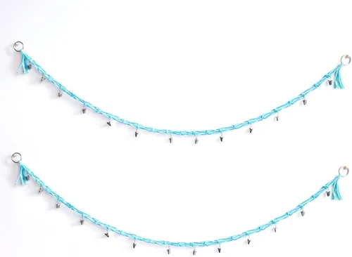 Miniatura 8 de 2 cadenas de almacenamiento colgantes de algodón de 80 pulgadas para animales de peluche, cada cadena de exhibición bohemia viene con 20 clips