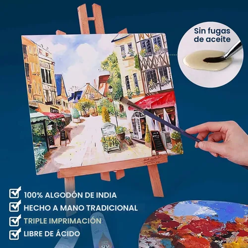 Miniatura 3 de Artkey Lienzos para pintar de 8 x 10 pulgadas, paquete de 12 unidades, 10 onzas, imprimados 100% algodón, blanco para pintura, suministros de arte