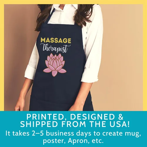 Miniatura 5 de Camiseta de terapia de masaje profesional para mujer, para terapeuta de masaje, para trabajo, delantal de cocina, delantales negros, talla 1