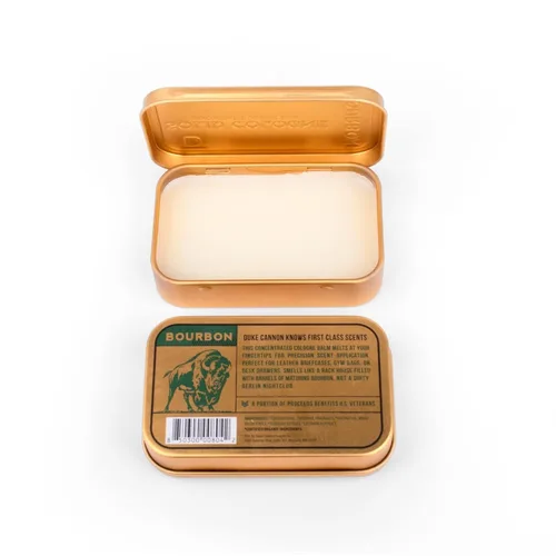 Miniatura 7 de Duke Cannon Supply Co. Colonia Sólida para Hombres Bourbon (Aroma Amaderado, Barril de Roble Carbonizado) - Bálsamo Concentrado, Lata Conveniente