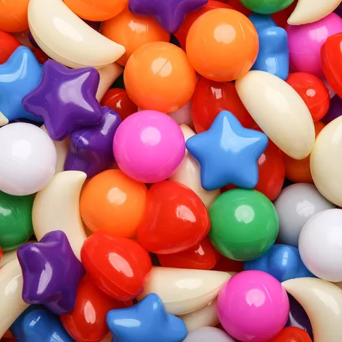 Miniatura 11 de TRENDPLAY Juego de Pelotas para Piscina de Pelotas Star Ball: Mezcla Vibrante de Formas - 50 100 200 500 Mezcla de Formas de Estrellas y Luna