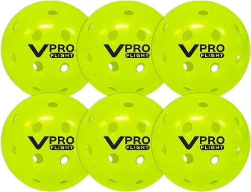 Vulcan | Pelota oficial de pickleball VPRO Flight Outdoor de The PPA Tour & MLP | Paquete de bolas de 3, 6, 12, 36 y 100 | Amarillo de alta Paquete