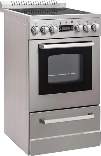 Miniatura 3 de Avanti Cocina Eléctrica Serie ELITE Diseño Compacto, Capacidad de 2 Pies Cúbicos con 4 Quemadores de Serpentín, Puerta de Horno de Vidrio Enmarcado