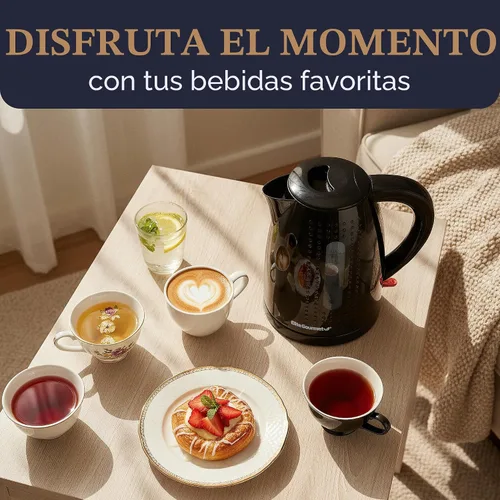 Miniatura 8 de Elite Gourmet EKT5051 - Hervidor eléctrico de agua de 1.7L, sin BPA, ebullición rápida, apagado automático, protección contra secado, base giratoria