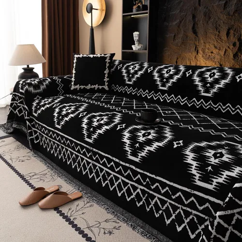 Miniatura 76 de VClife Fundas de sofá bohemio de felpilla para sofá seccional, fundas de sofá suaves y antideslizantes para sofá de 2 cojines, protector de muebles