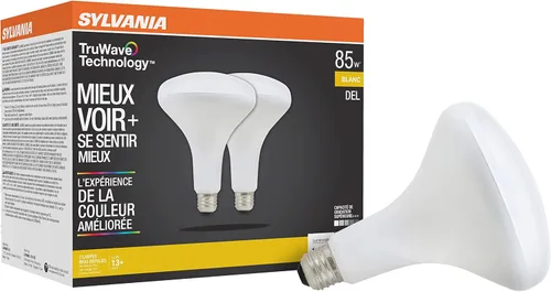 Miniatura 11 de Sylvania TruWave BR40 Bombilla LED, 85 W = 12 W, base media, regulable, esmerilada, 2700 K, blanco suave, paquete de 2 (40785)