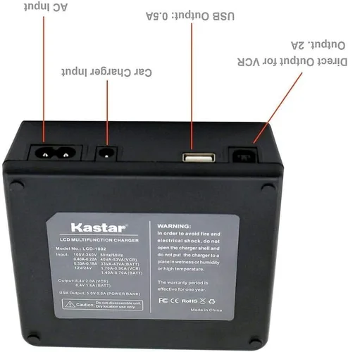 Miniatura 4 de Kastar Cargador rápido + 6 baterías de repuesto para Sony NP-F970 NP-F960 F970 F960 F975 DCR-VX2100 HDR-AX2000 FX1 FX7 FX1000 HVR-HD1000U V1U Z1P